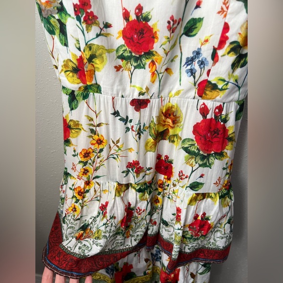 New ALICE + OLIVIA Valencia Floral Tiered Maxi Dress Size 2 - Picture 9 of 13
